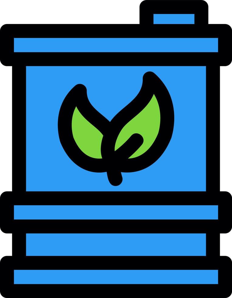 Biofuel Barrell Line Icon vector