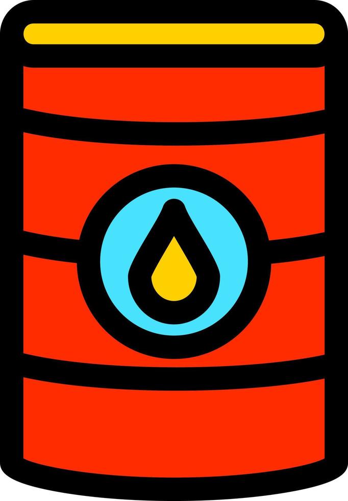 Oil Barrell Line Filled Icon vector