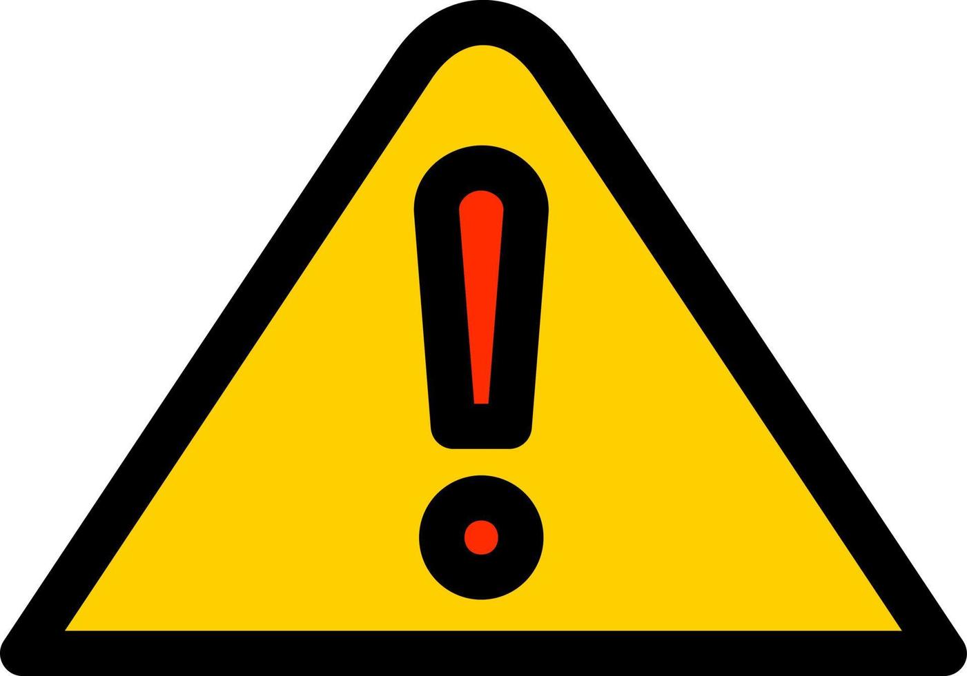 Warning Sign Line Filled Icon vector