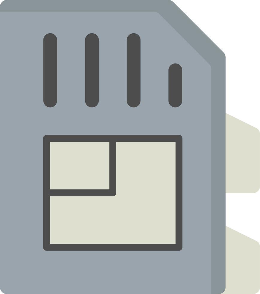 icono plano de la tarjeta sd vector
