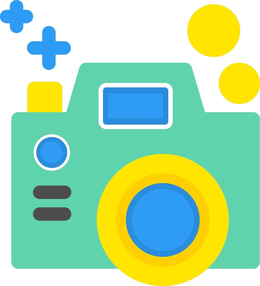 Color Camera Flat Icon vector