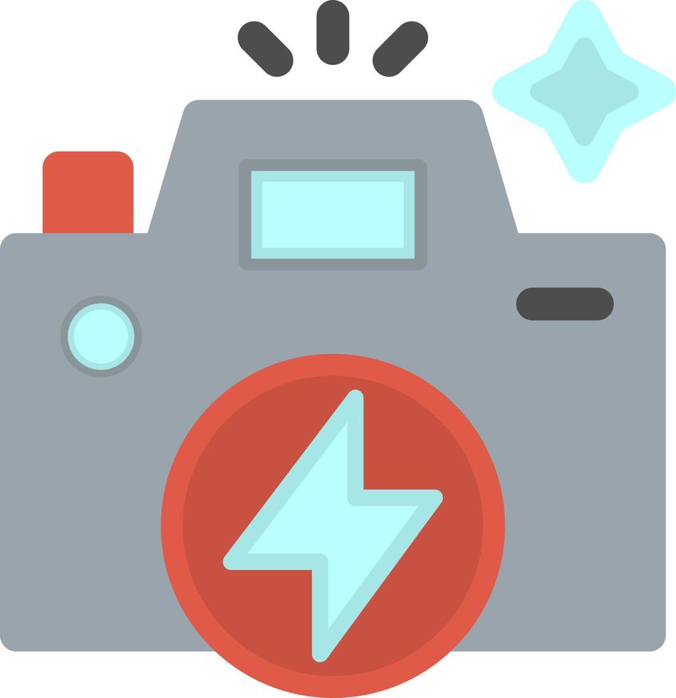 flash, cámara, plano, icono vector