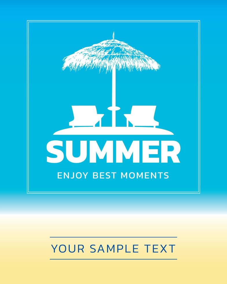 Summer enjoy best moments background vector
