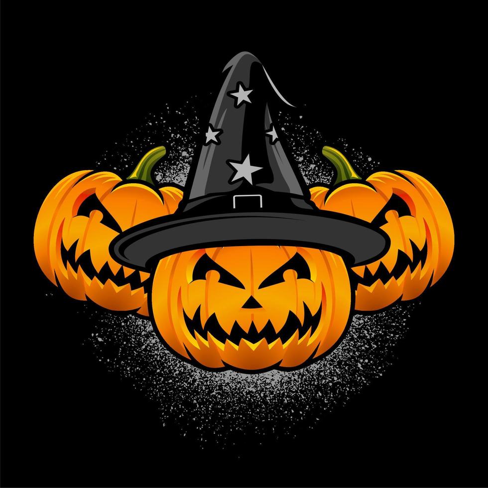 calabazas halloween, elemento de diseño para logo, afiche, tarjeta,  pancarta, emblema, camiseta. ilustración vectorial 9519169 Vector en  Vecteezy