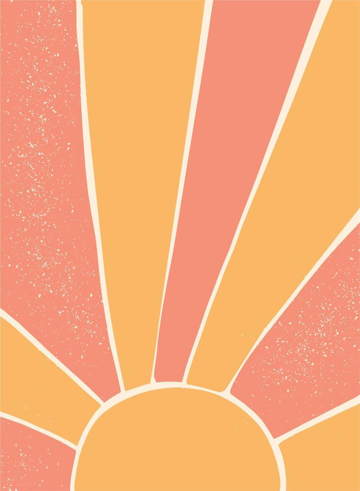 groovy background with abstract sun for posters, prints, cards, templates, apparel decor, etc. EPS 10 vector