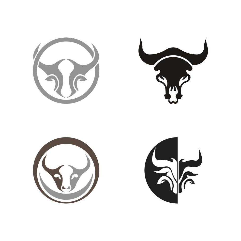 Bull head logo vector icon