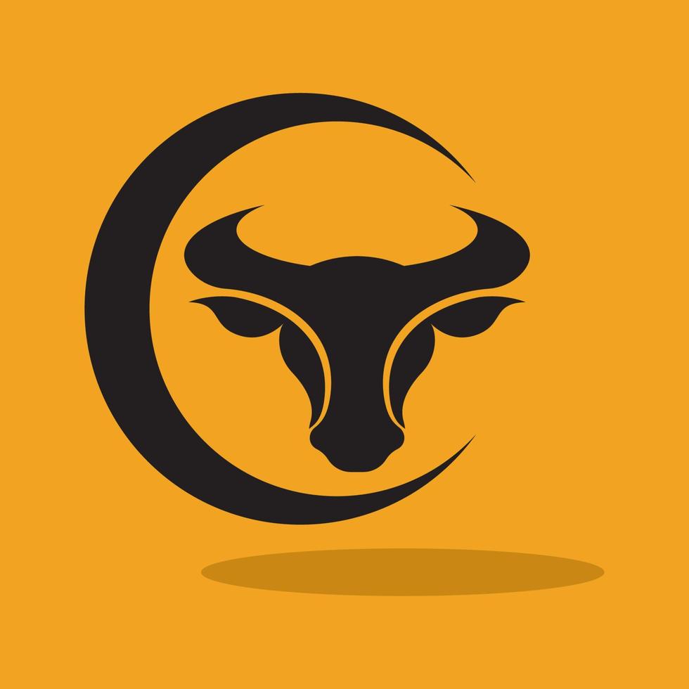 Bull head logo vector icon