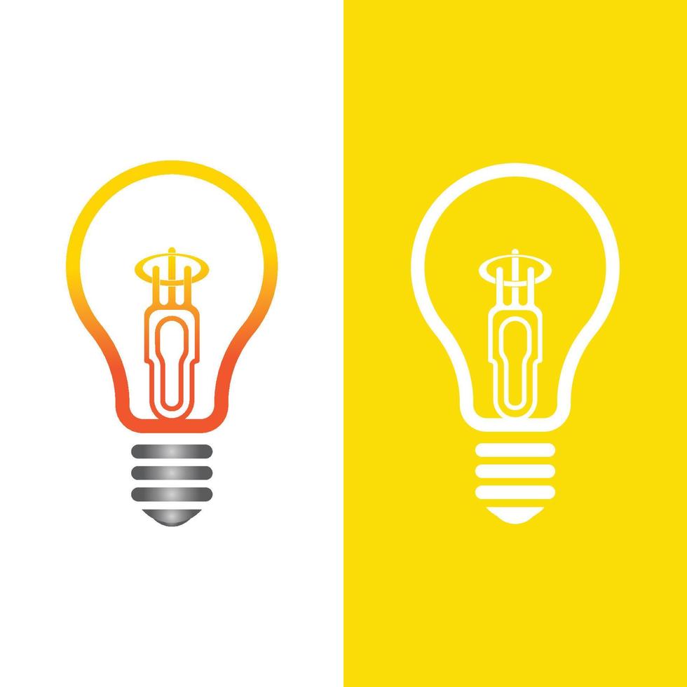 light bulb symbol icon vector