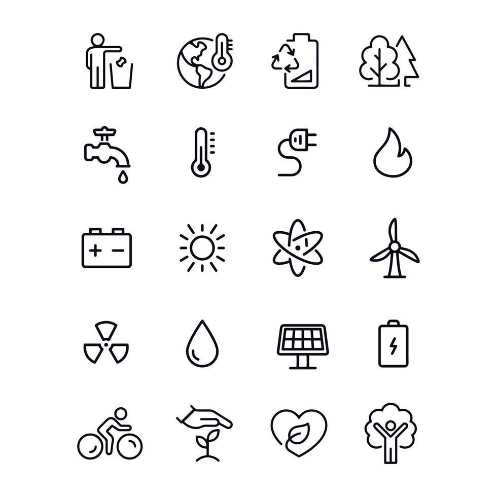 Energy and Power icons vector design