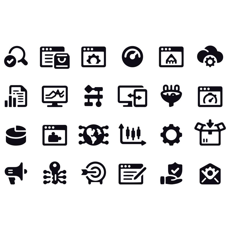 SEO and Development Icons vector