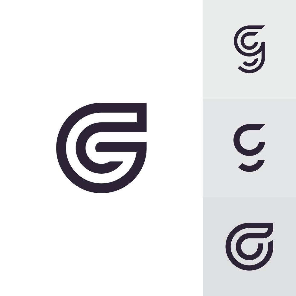 plantilla de vector de logotipo de inicia g, símbolo de logotipo creativo