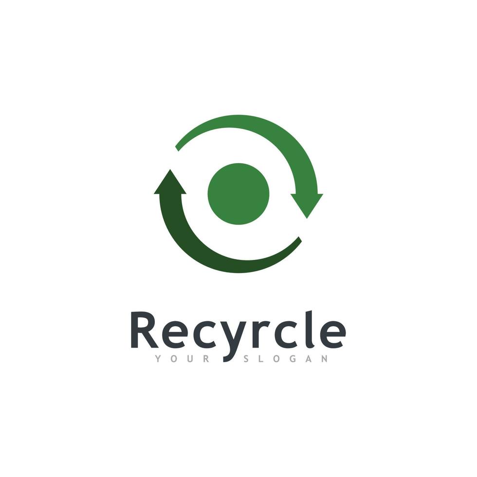 vector de icono de logotipo de reciclaje. símbolo de ilustración de reciclaje, icono de flecha de rotación