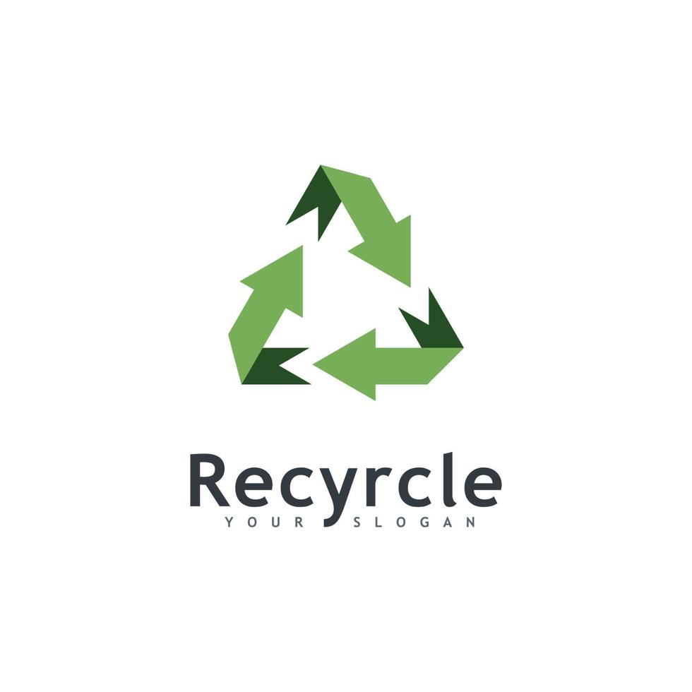 vector de icono de logotipo de reciclaje. símbolo de ilustración de reciclaje, icono de flecha de rotación