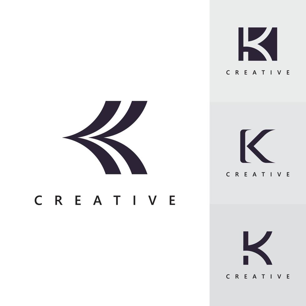 letra k diseño de logotipo plantilla de logotipo creativo k logotipo vector símbolo