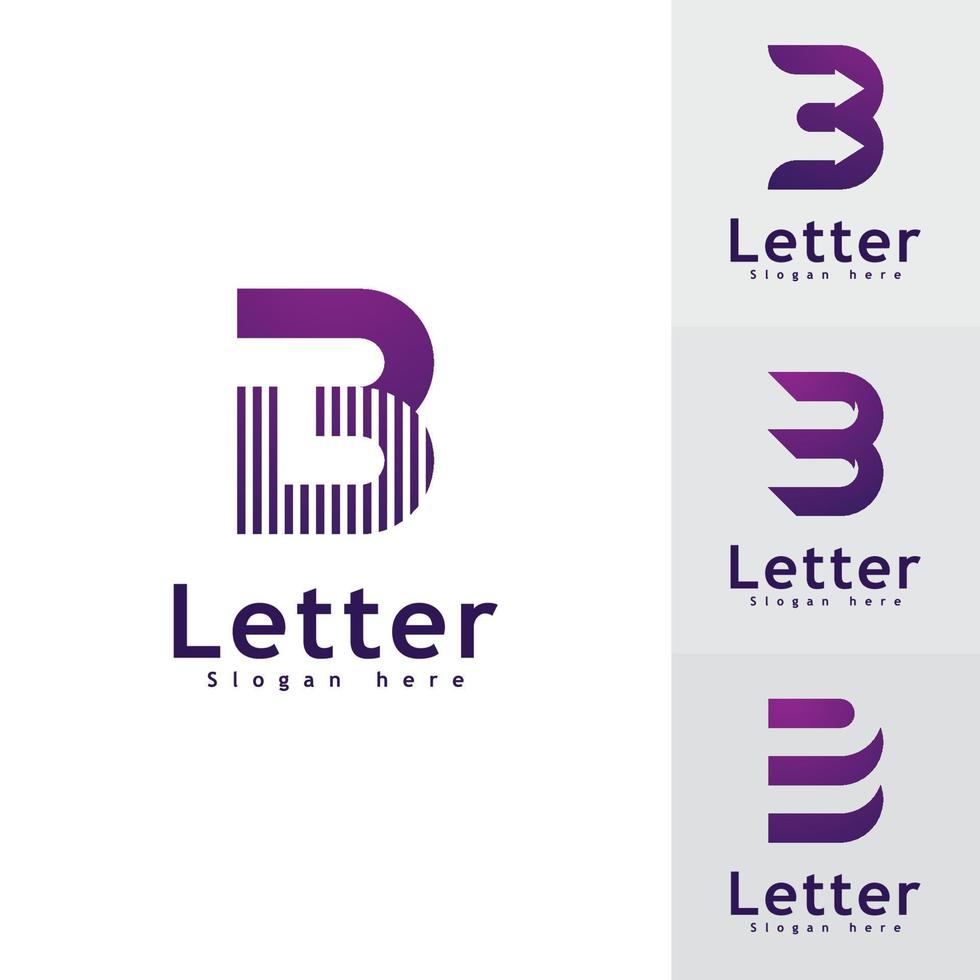 plantilla de diseño de icono de logotipo de letra b, símbolo de logotipo creativo b vector