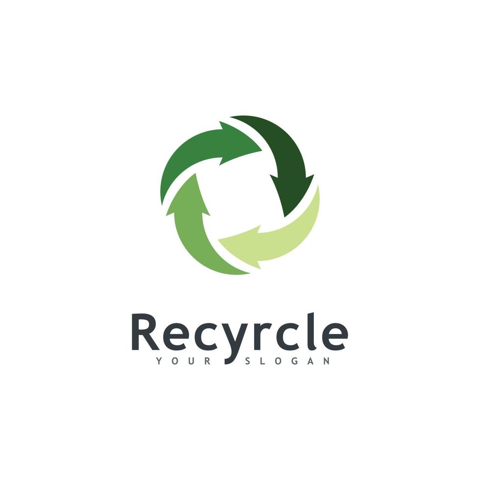 Recycle logo icon vector. recycling illustration  symbol, rotation arrow icon vector