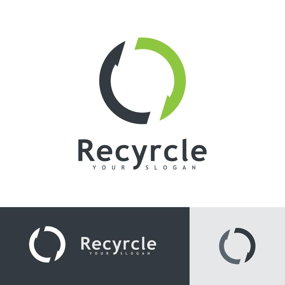 Recycle logo icon vector. recycling illustration  symbol, rotation arrow icon vector