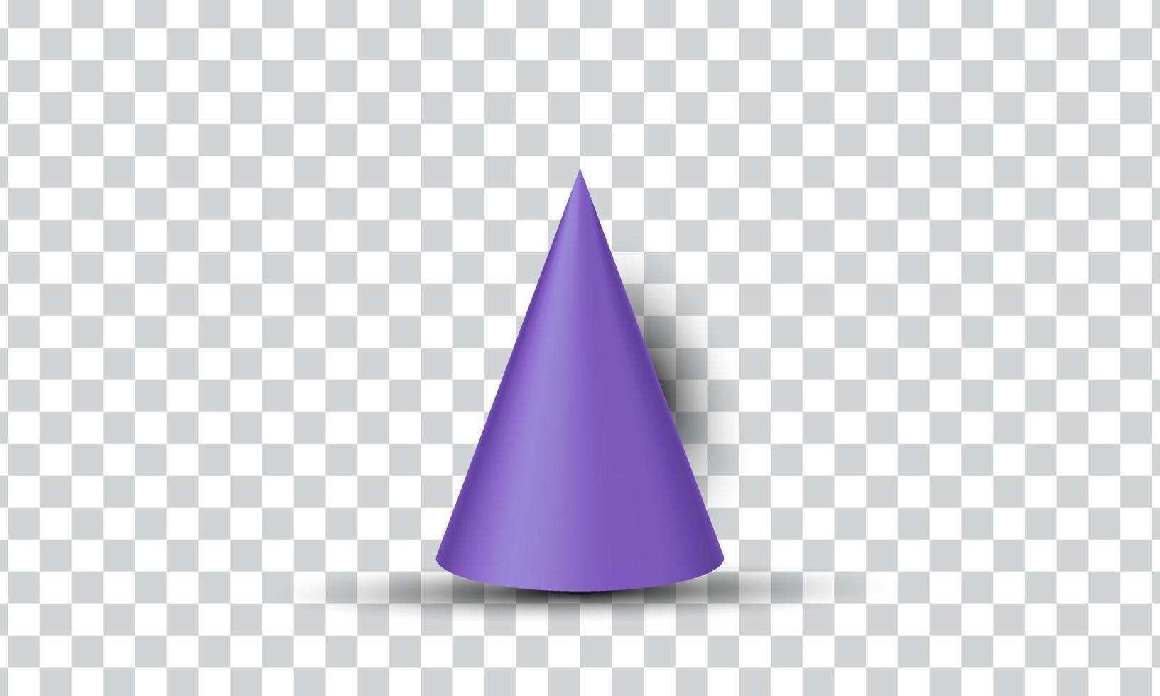 unique creative 3d cone geometric shape object design icon isolated on vector