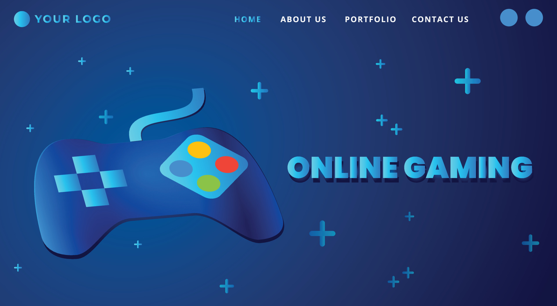 Online gaming concept website landing page with game console free vector  illustration background 9521560 Vector Art at Vecteezy