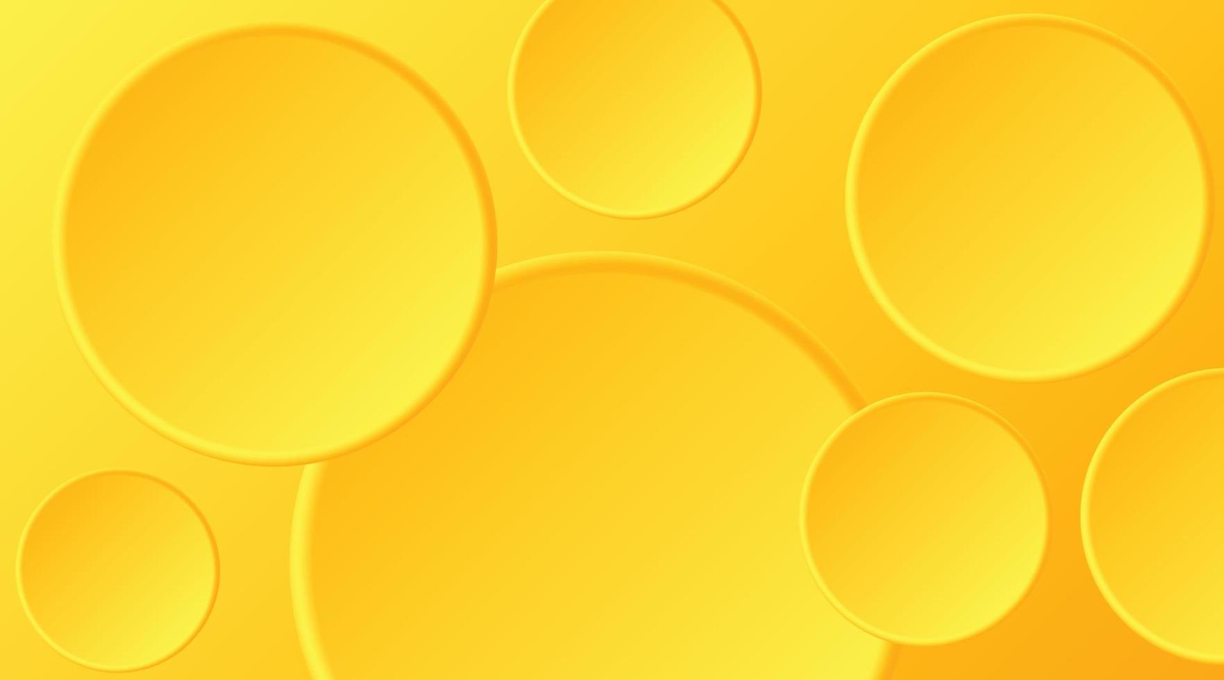 Fondo de pantalla degradado mínimo 3d abstracto amarillo y plantilla de vector libre de banner