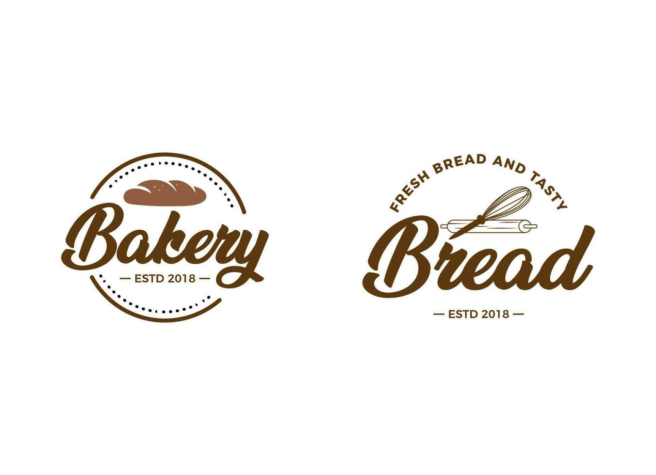 concepto de diseño de logotipo de panadería y pan fresco. vector