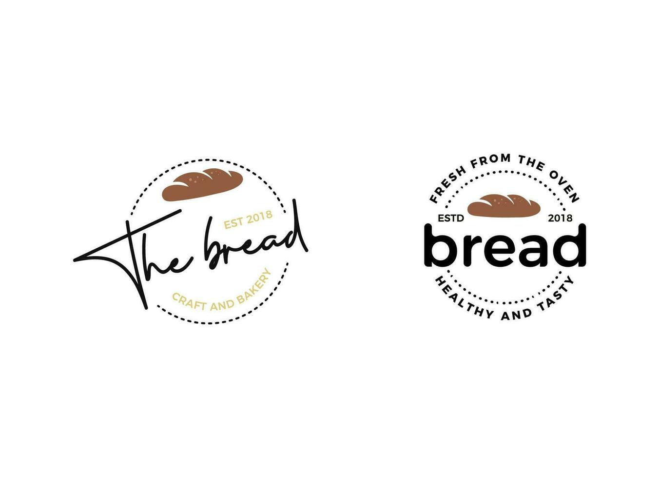 Bakery and bread logo design template vector