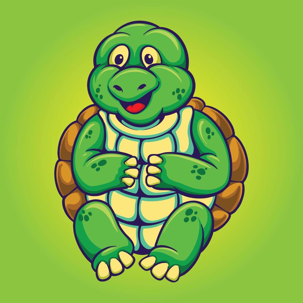 Cute sea turtle cartoon mascot Vector illustrations for your work Logo, mascot merchandise t-shirt, stickers and Label designs, poster, greeting cards advertising business company or brands.