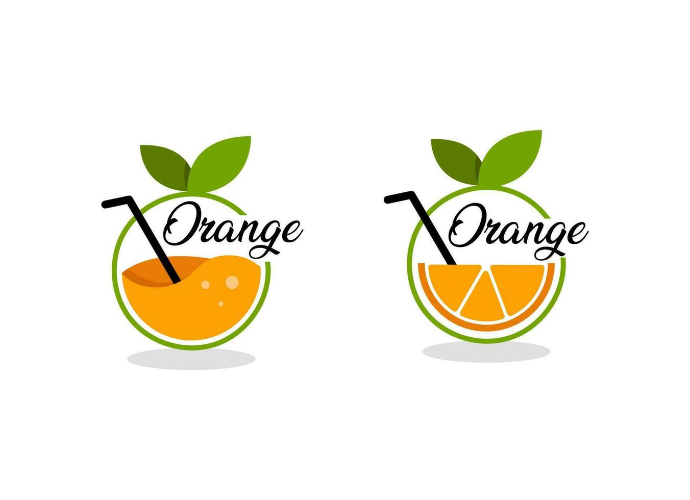 The logo of orange juice vector