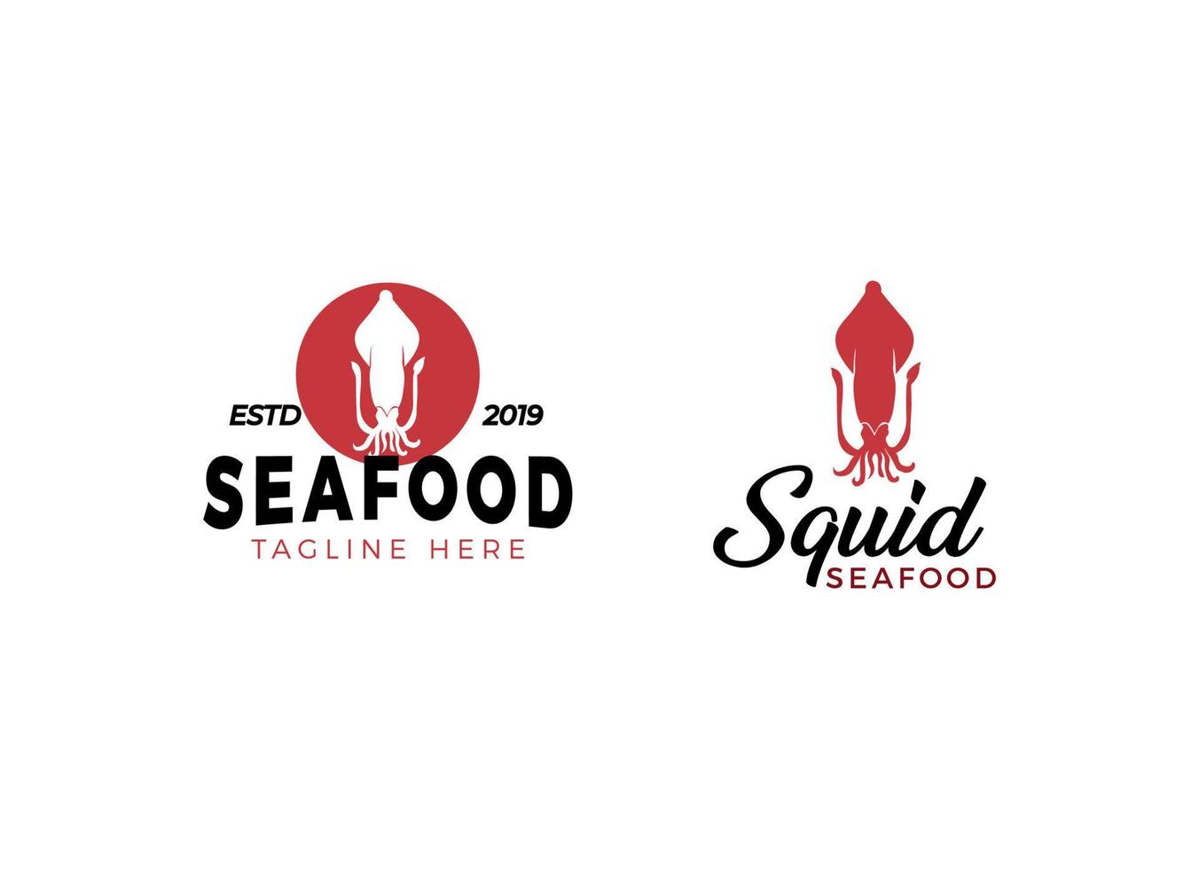 Seafood Restaurant Logo Design Template. vector