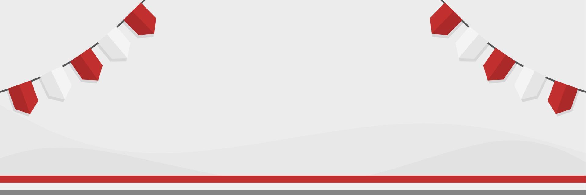 red and white banner template with simple and flat design vector