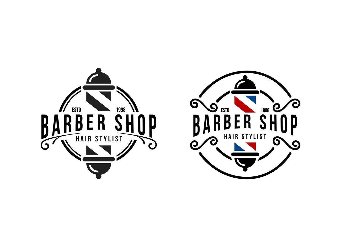 diseño vectorial del logotipo de barbería. vector