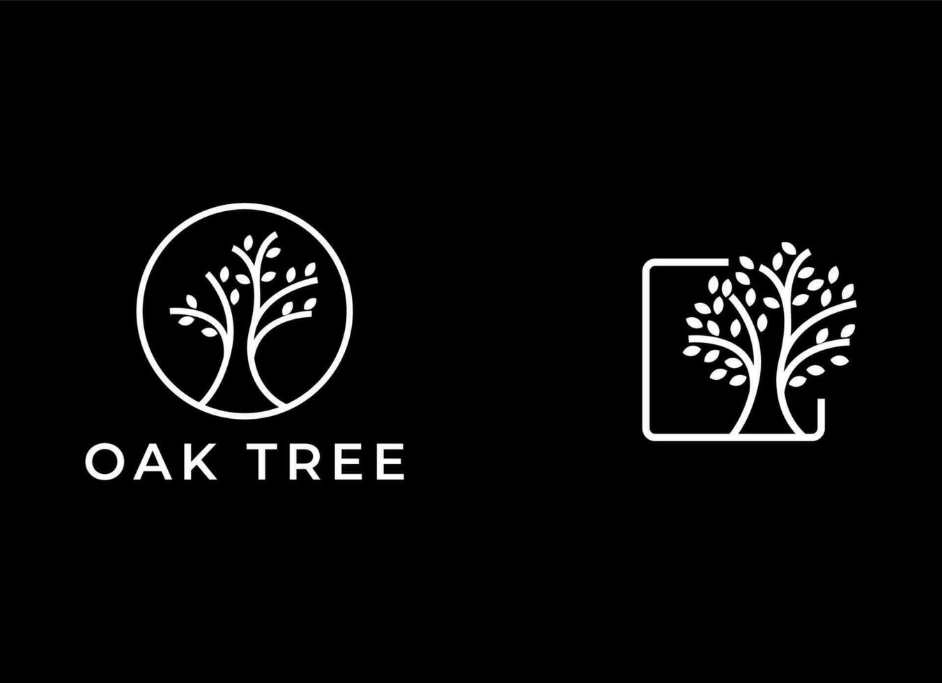 Nature trees minimalist vector illustration logo design