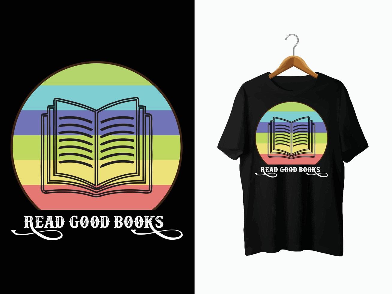 diseño de camiseta de amante de los libros vector