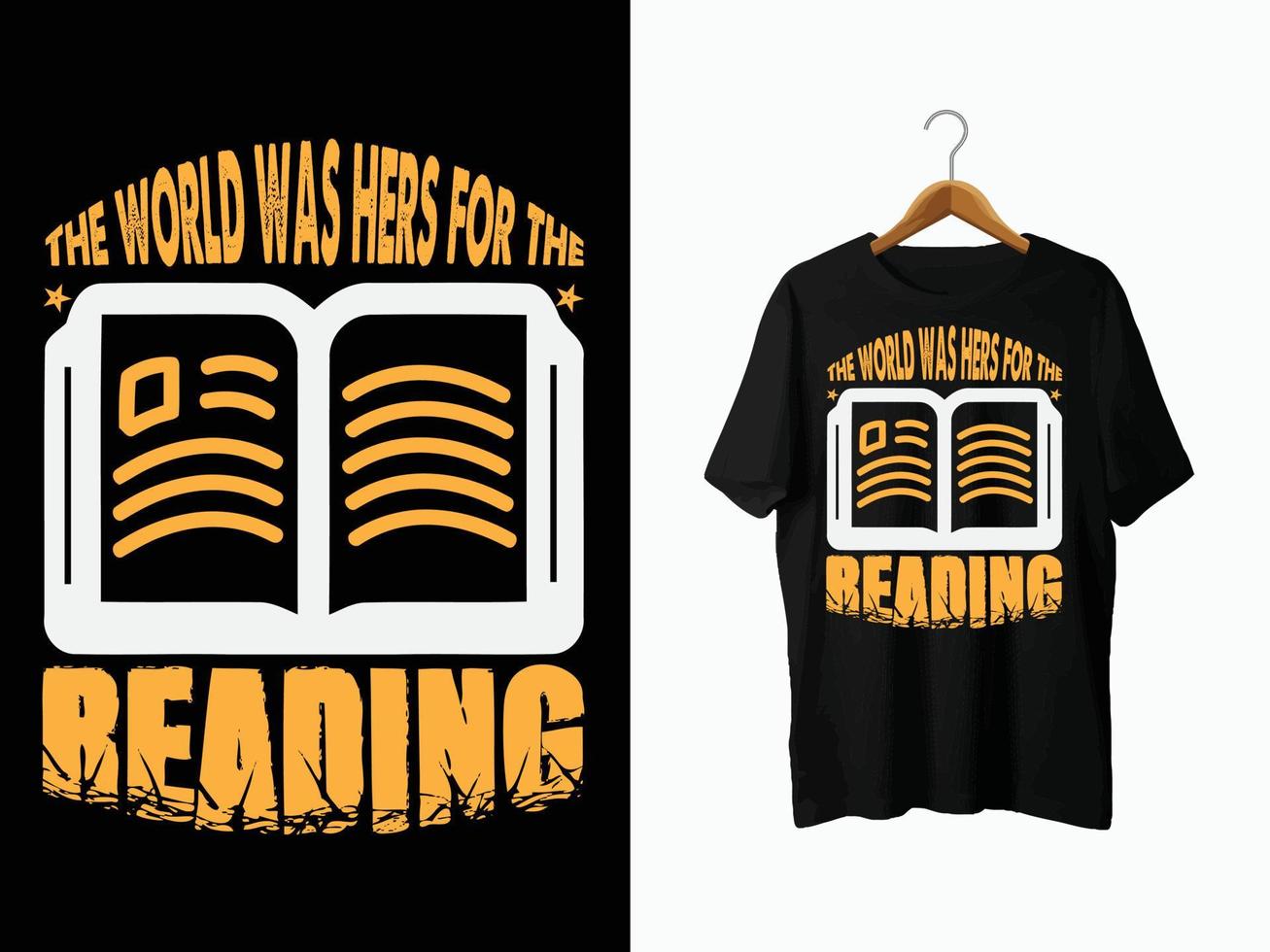Book Lover T-Shirt Design vector