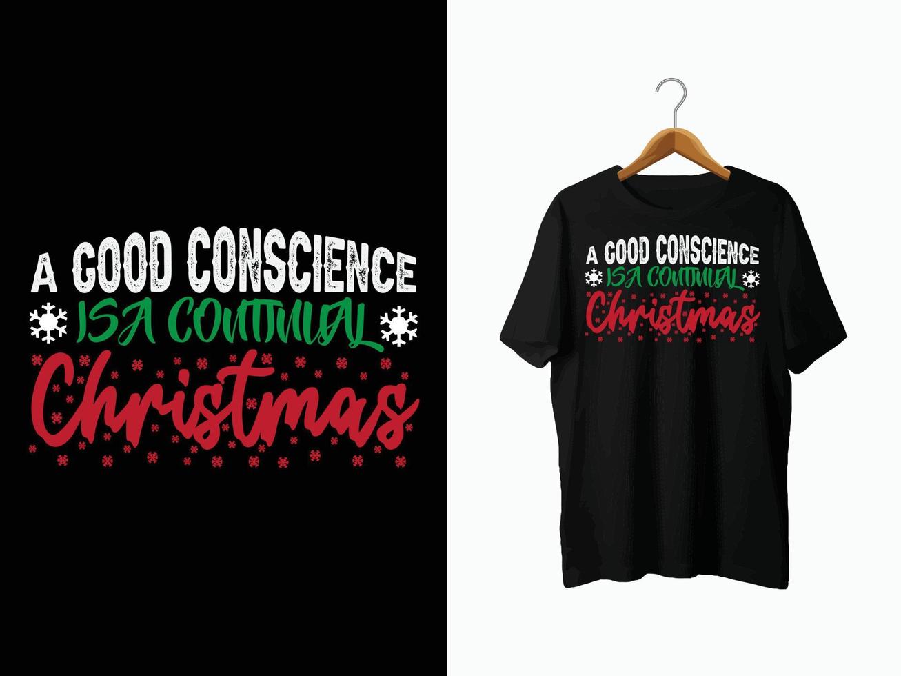 Christmas T-Shirt Design. vector