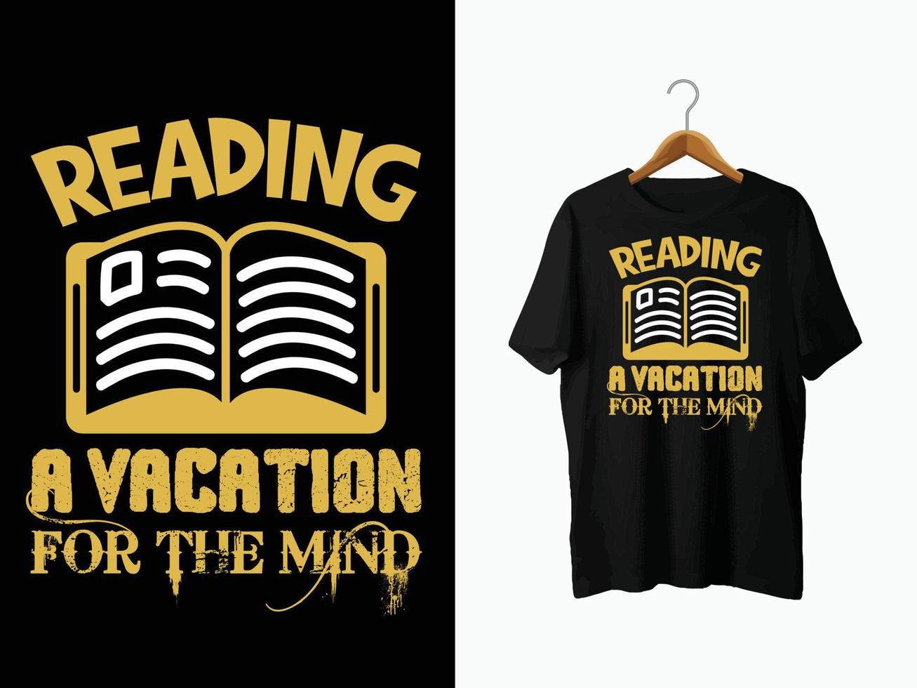 Book Lover T-Shirt Design vector