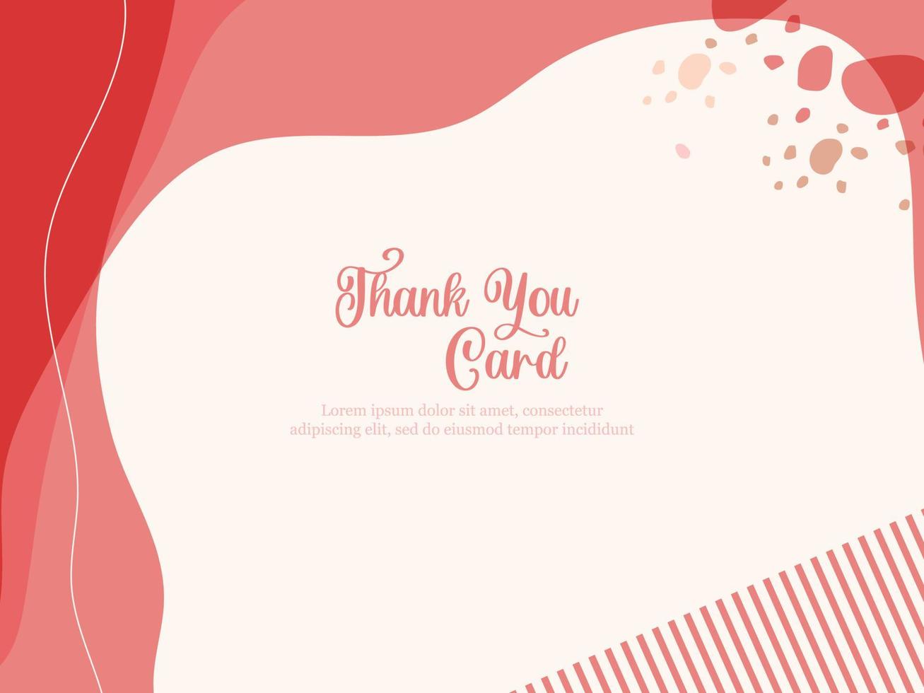 Thankyou card memphis style template design vector