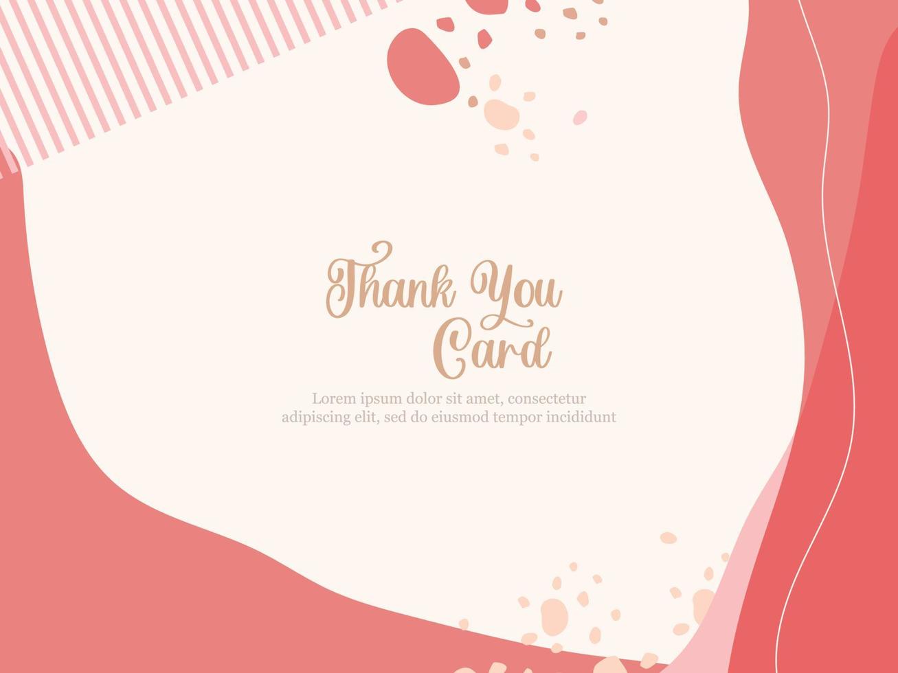 Thankyou card memphis style template design vector