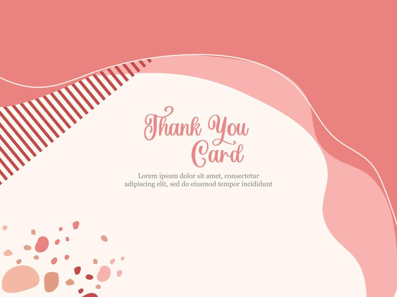 Thankyou card memphis style template design vector