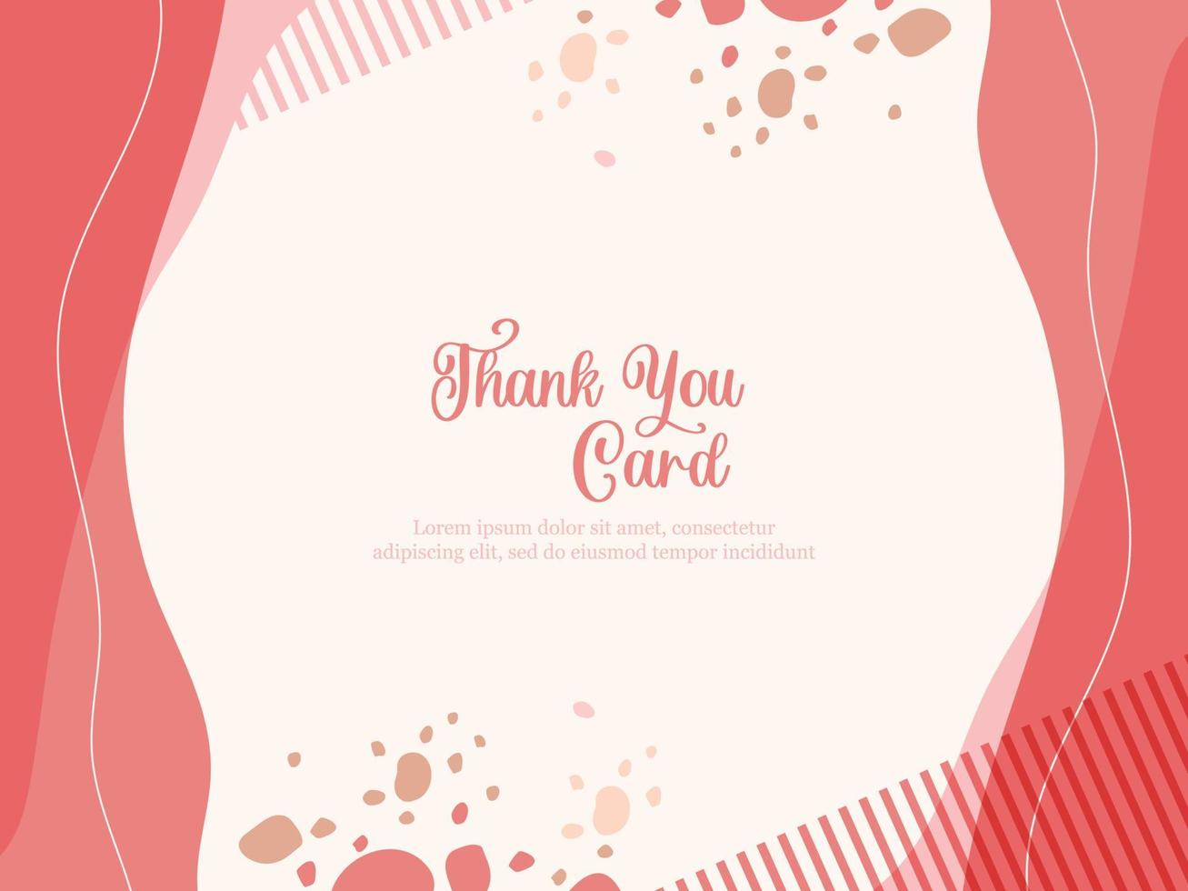 Thankyou card memphis style template design vector