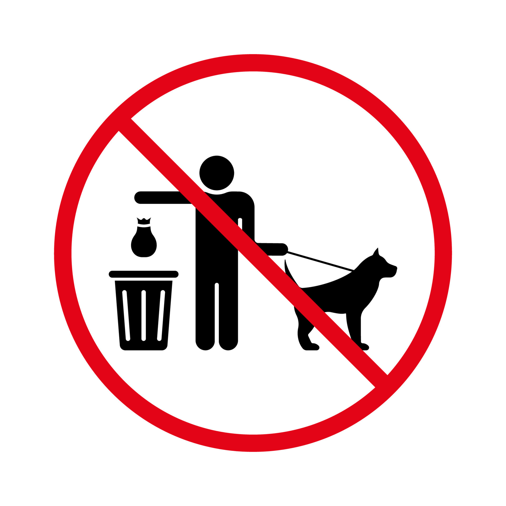 Notice Allowed Clean After Your Dog Poop in Park Sign. Ban Waste Scoop Pet Feces Black