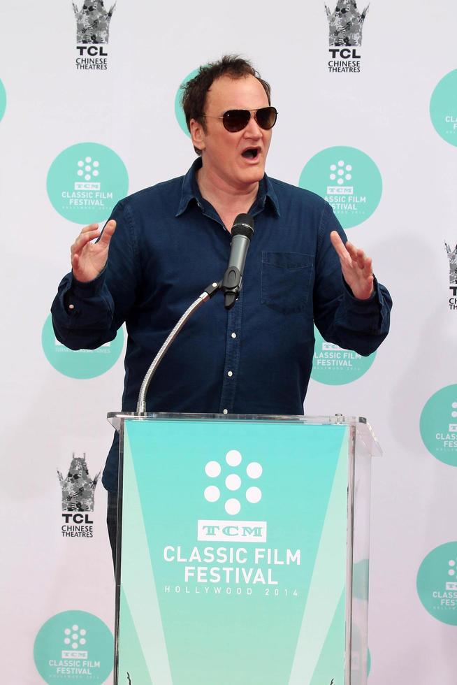 LOS ANGELES, APR 12 - Quentin Tarantino at the Jerry Lewis Hand and Footprint Ceremony at TCL Chinese Theater on April 12, 2014 in Los Angeles, CA photo