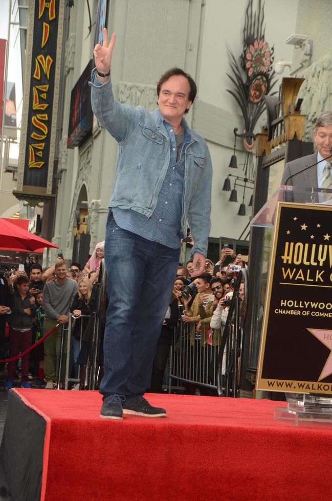 LOS ANGELES, DEC 21 - Quentin Tarantino at the Quentin Tarantino Hollywood Walk of Fame Star Ceremony at the Hollywood Blvd on December 21, 2015 in Los Angeles, CA photo