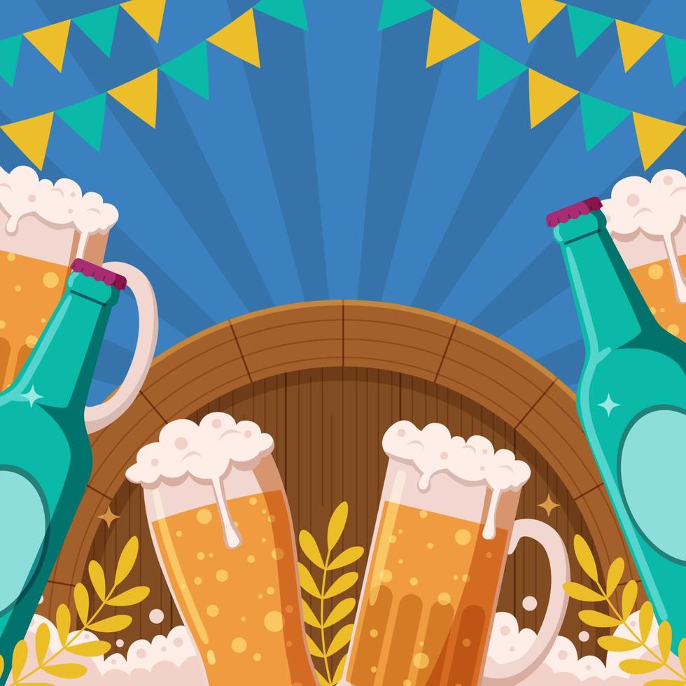 International Beer Day Background vector