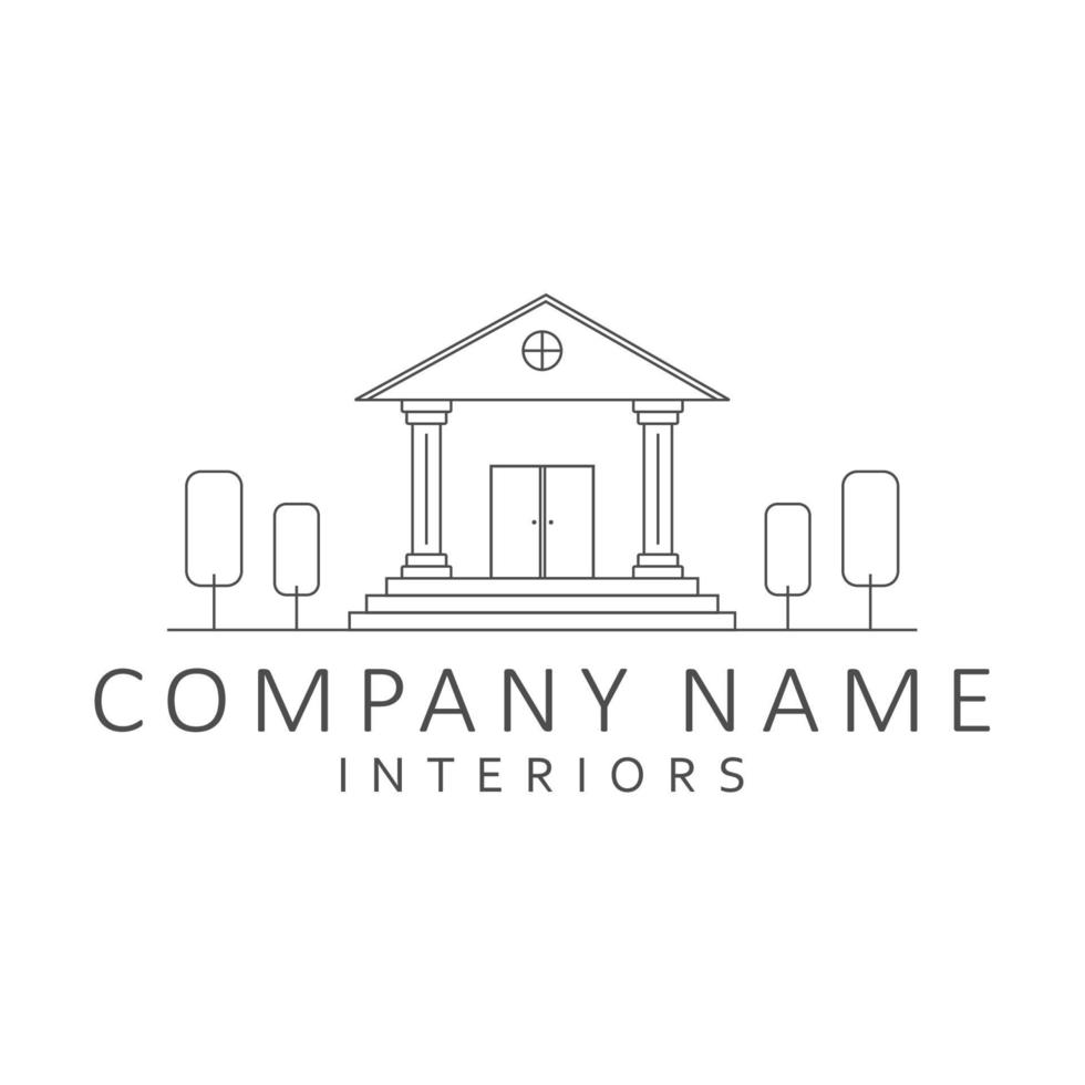 Interior and construction logo vector icon illustration