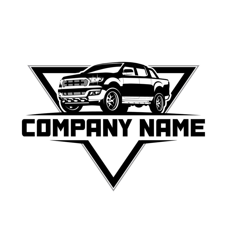 Double Cabin Car Truck Logo Vector, used for automotive company logos vector