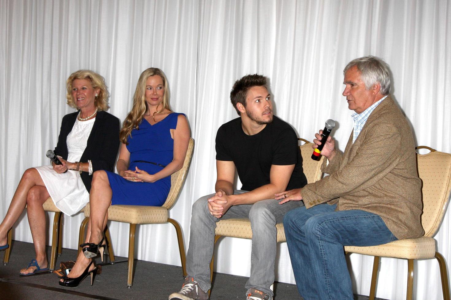 LOS ANGELES, AUG 24 - Alley Mills, Jennifer Gareis, Scott Clifton, John McCook at the Bold n Beautiful QnA and Autograph Event at the Universal Sheraton Hotel on August 24, 2013 in Los Angeles, CA photo
