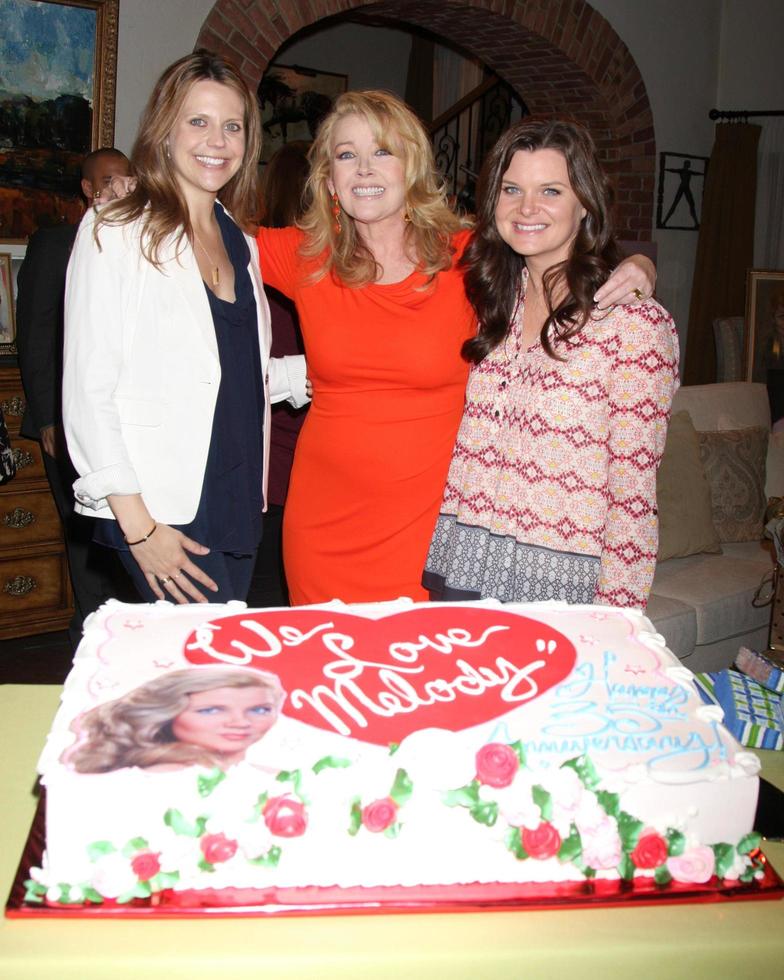 LOS ANGELES, MAR 4 - Ashley Millan, Melody Thomas Scott, Heather Tom at the Melody Thomas Scott Celebrates 35 Years at the Young and the Restless on March 4, 2014 in Los Angeles, CA photo