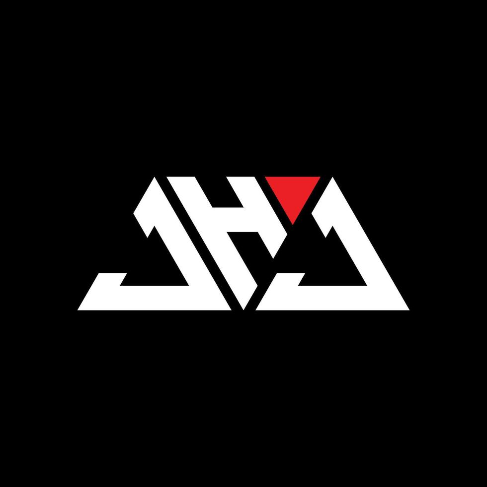 jhj diseño de logotipo de letra triangular con forma de triángulo. monograma de diseño del logotipo del triángulo jhj. plantilla de logotipo de vector de triángulo jhj con color rojo. logotipo triangular jhj logotipo simple, elegante y lujoso. jhj
