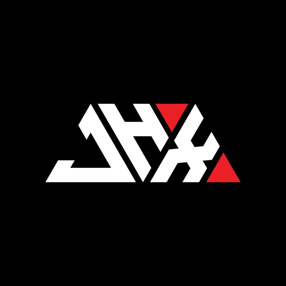 Diseño de logotipo de letra triangular jhx con forma de triángulo. monograma de diseño del logotipo del triángulo jhx. plantilla de logotipo de vector de triángulo jhx con color rojo. logotipo triangular jhx logotipo simple, elegante y lujoso. jhx